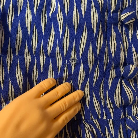 Maeve Lila Blue White Tiered 3/4 Sleeve XX-Small V-Neck Tiered Tunic Top GUC - Picture 16 of 16